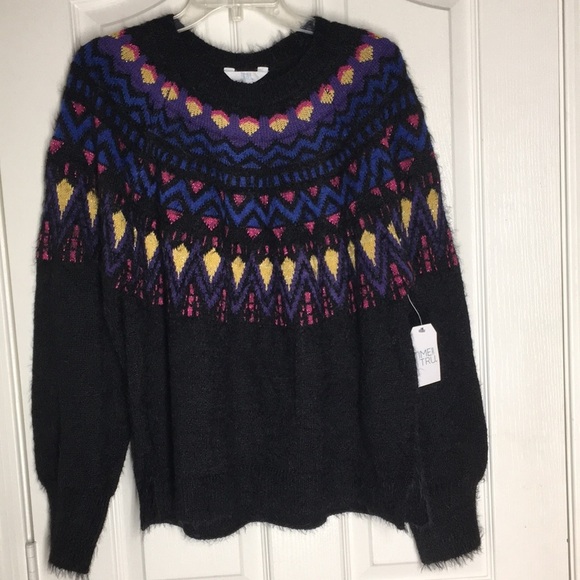 FINAL MARKDOWN LADIES’ NWOT Time and Tru Fair Isle Sweater (XXL) - Picture 1 of 12